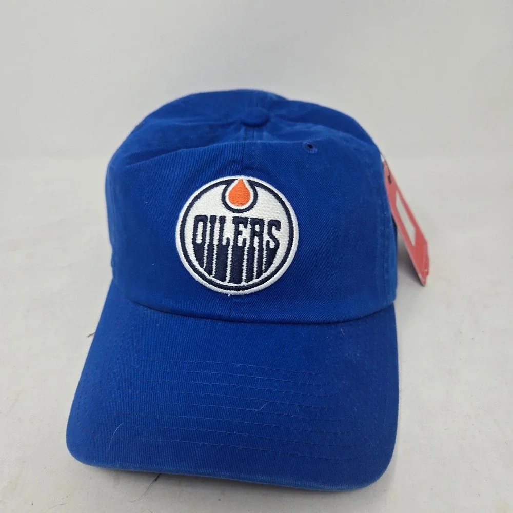 American Needle Edmonton Oilers NHL Hat Blue Embroidered Adjustable Dad Cap NWT